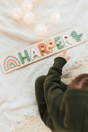 Baby Girl and Baby Boy Name Puzzle by BusyPuzzle, Easter Gift For Kids, 1 Year Old Birthday Gift, Montessori Toys