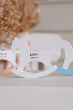 Handheld Rocking Horse Toy With Name. Personalized Keepsake Baby Gift. 1st Birthday. Baby Shower. Nursery Decor. Handmade Toys For Kids.