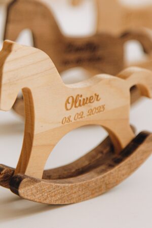 Personalized Rocking Horse Toy. Memorable Baby Shower Gift. Wooden Kids Toys. Newborn Keepsake Gift. First Christmas Gift. Eco-Friendly Toy.