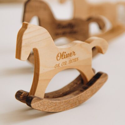 Personalized Rocking Horse Toy. Memorable Baby Shower Gift. Wooden Kids Toys. Newborn Keepsake Gift. First Christmas Gift. Eco-Friendly Toy.