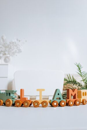 Personalized Letter Train With Magnets. Wooden Baby Toys. Personalized Handmade Gift For Kids. Toddler Birthday Gift. Montessori Toys.