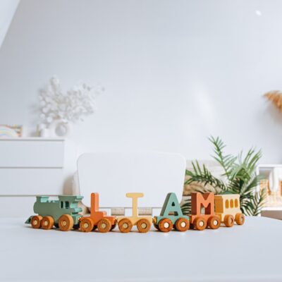 Personalized Letter Train With Magnets. Wooden Baby Toys. Personalized Handmade Gift For Kids. Toddler Birthday Gift. Montessori Toys.