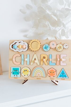 Personalized Busy Board. 1st Birthday Girl Gift. Montessori Board For Toddlers. Wooden Sensory Toys. Educational Toy. Custom Niece Gift.