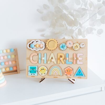 Personalized Busy Board. 1st Birthday Girl Gift. Montessori Board For Toddlers. Wooden Sensory Toys. Educational Toy. Custom Niece Gift.