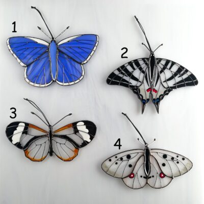 Lasaia agesilas butterfly suncatcher, stained glass window hangings, unique Mother's Day gift, gift for mom, handmade home decor, modern art