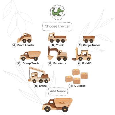 Personalized Toy Excavator Cars For Boys Birthday Gift For Kids Fidget Toys Kids Pretend Play Toys Nursery Decor Boy First Birthday Gift