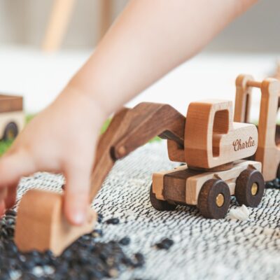 Handmade Wooden Dump Truck Toy Birthday Gift For Children Best Toys For Boys Eco-friendly Construction Vehicles for Kids Pretend Play