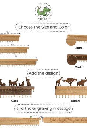 Jewelry Organizer With Shelf Custom Gift for Couple Necklace Holder Wall floating Jewelry Holder Gift for Her Wood Earring Holder
