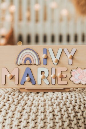 Wooden Name Puzzle Baby Gift Personalized Custom Toys for Toddlers Custom Gifts For Kids Montessori Toys and Games Baby Shower Gift