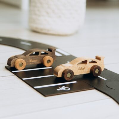 Personalized Wooden Car Toy First Birthday Present Keepsake Sensory Toys For Toddlers Personalized Gift For Kids Collect Name Cars