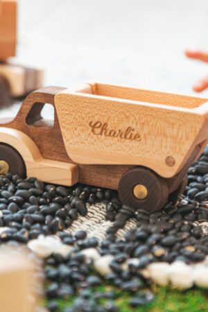 Montessori Excavator Truck with Name Construction Vehicles Sensory Toys Eco Friendly Toys Fidget Toys For Toddlers First Birthday Gifts