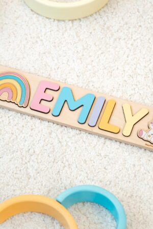 Personalized Baby Name Puzzle by BusyPuzzle - Baby Gift - Nursery Decor - First Easter Gift