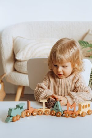 Wooden Train Set Personalized Train Set With Wagons First Birthday Gift Kids Room Decor Boy Kids Pretend Toys Newborn Remembrance Gifts