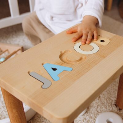 Personalized Kids Stool. Step Stool. Custom Birthday Baby Gifts. Wooden Toddler Chair. Baptism Boy Gift. Gift For Kids. 1 2 3 Year Old Gift.