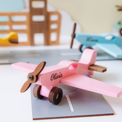 Toy Plane With Name Kids Pretend Play Toys Personalized Baby Boy Gift Wooden Sensory Toys Montessori Toys For Toddlers First Christmas Gift