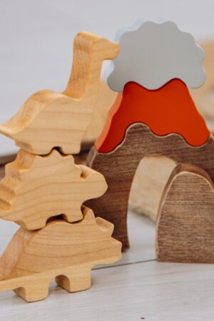 Wooden Play Set For Kids Educational Construction Toy Jungle Theme Baby Room Handmade Toys 1st Birthday Toddler Pretend Play First Easter