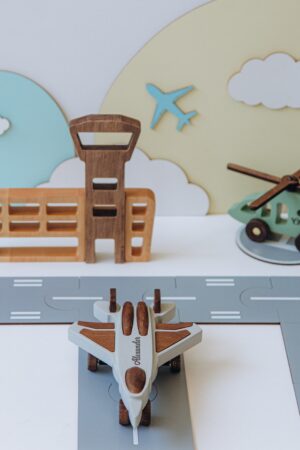 Handmade Wooden Plane Toys for 3 Years Old Kids Pretend Play Sensory Toys Birthday Gift for Toddler Kids Room Decor Baptism Boy Gift