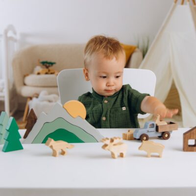 Wooden Farm Play Set For Toddlers Personalized Toy Tractor Unique Gifts For Kids Montessori Toys 3 Year Old Boy Gift Custom Gift For Nephew