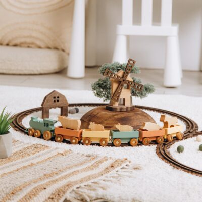Personalized Farmer Train With Name Custom Train for Baby Boy Sensory Toys Fidget Toys For Toddlers 1st Birthday Boy Kids Room Decor