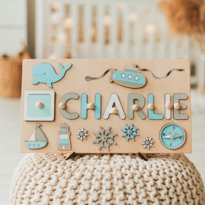 Personalized Baby Girl Busy Board 1st Birthday Gift For Girl Custom Name Puzzle Montessori Toys Personalized Baptism Gift Easter Gifts