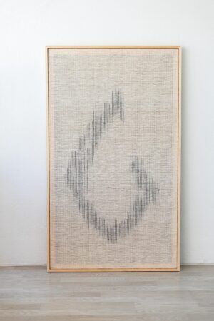 Framed Wall Hanging - Modern Art Decoration - Wool Weaving Wall Art - Textile Art in Neutral Color - Minimalist Home Wall Decoration - Huek