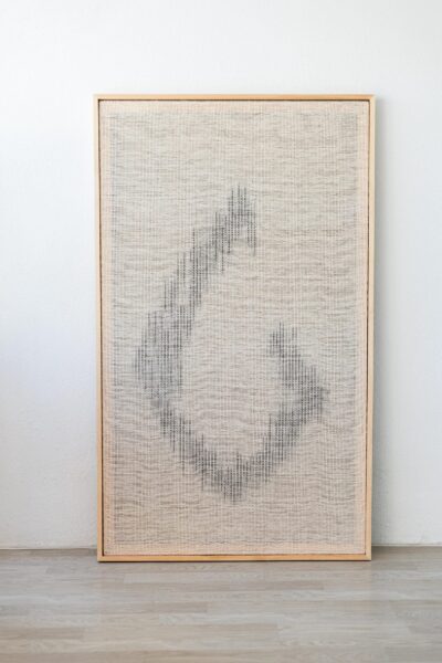 Framed Wall Hanging - Modern Art Decoration - Wool Weaving Wall Art - Textile Art in Neutral Color - Minimalist Home Wall Decoration - Huek