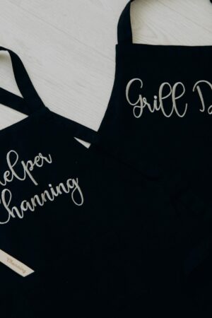 Top Papa Apron. Custom Matching Aprons. Personalized Aprons For Kids & Adults. Gift For Dad. Name Embroidered Apron. Family Easter Gifts.