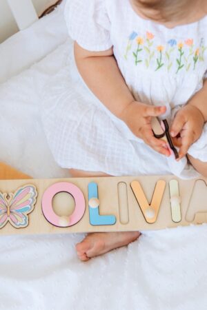 Wooden Name Puzzle For Boys Montessori Toddler Toys Personalized Baby Name Puzzle Baby Shower Gift First Easter Gift 1st Birthday Boy