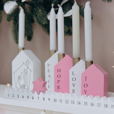 Advent Wreath Candle Holder. Holiday Home Decoration. Christmas Countdown. Wooden Candle Holders. Christmas Table Accents. Christian Gifts.