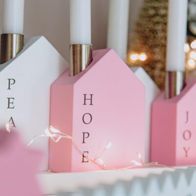 Christmas Countdown Candlestick Holders, Advent Houses Candle Holders, Reusable Holiday Decor, Wooden Advent Calendar, Family Holiday Gifts
