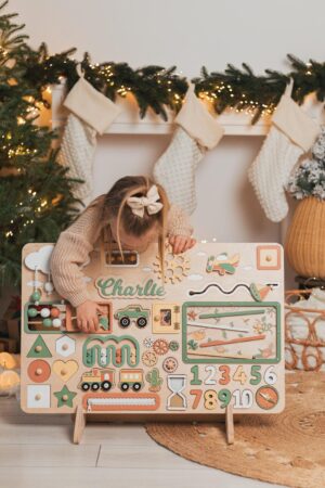 Large Stylistic Busy Board Sea Collection Baby Activity Name Puzzle Best Toy for Kids Baby Shower Gift Birthday Easter Gift For Toddler