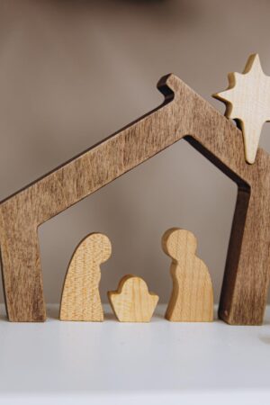 Pre-Christmas Sale! Christmas Nativity Scene Handmade Waldorf Wooden Toys Reusable Rustic Decor Nativity Figurines Set Holiday Home Decor
