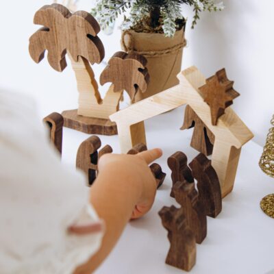 Holiday Hosting Decor Handmade Farmouse Christmas Decor Wooden Nativity Ornament Christmas Accents Holiday Home Decor Wooden Nativity Set