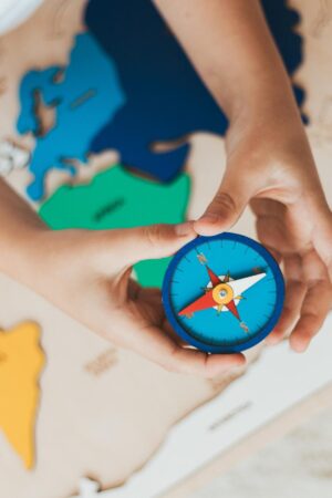 World Map Puzzle for Kids Nursery Decor Wooden Montessori Board Handmade Toddler Toys Educational Toy 1 2 3 Year Old Baby Easter Gifts