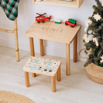 Kids Personalized Step Stool Wooden Engraved Seat Customized Baby Gifts 1st Birthday Girl Gift Montessori Helper For Kids Custom Name Puzzle
