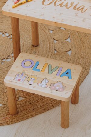 Wooden Step Stool for Kids Toddler Step Stool with Name Toddler Helper Engraved Step Stool Baptism Girl Gift First Birthday Easter Gifts