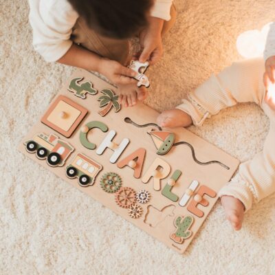 First Christmas Gift For Kids Personalized Busy Board Unique Birthday Gift Wooden Montessori Toy Toddler Busy Board Baby Shower Gift