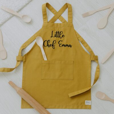 Dad & Son Black Matching Aprons Personalized Embroidered Aprons Kids and Toddlers Aprons Couples Aprons Easter Gifts For Husband and Son