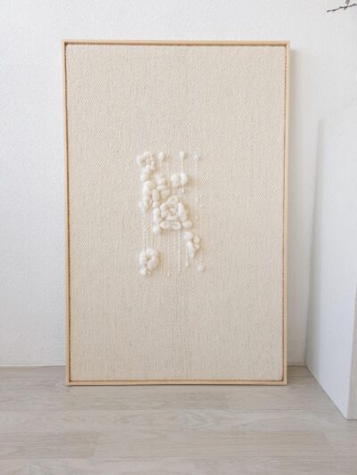 Framed Wool Tapestry - Natural Woven Wall Hanging - Minimalist Boho Decor - Elegant Boho Wall Decoration - Natural Handwoven Art - Japandi