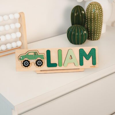 Toddler Name Puzzle Custom Wooden Name Puzzle Personalized Baby First Easter Boy Gift Montessori Toys Children Smart Gift 1st Birthday