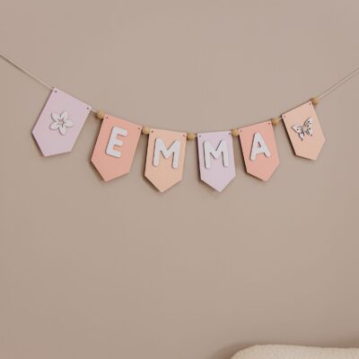 Birthday Personalized Colorful Garland Custom Name Banner 1st Birthday Party Newborn Baby Gift First Easter Decoration Wall Nursery Decor