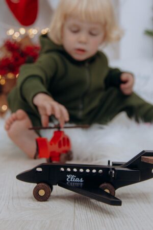 Baby Boy Gift Personalized Montessori Wooden Airplane First Birthday Gift for Toddler Kids Room Decor Baby Shower Gift Colored Planes