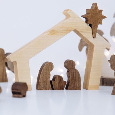 Wooden Nativity Ornament Kids Christmas Decorations Nativity Figurines Waldorf Wooden Toys Christmas Gifts Stocking Stuffers Advent Calendar