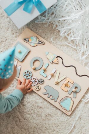 Activity Montessori Busy Board Gift for Toddler Sensory Wooden Toys Easter Gifts For Kids 1 2 3 Years Old Gift Personalized Baby Puzzle