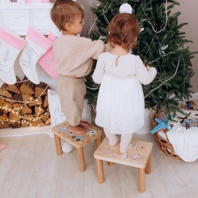 Montessori Name Stool Personalized Name Puzzle Stool Toddler Step Stool 1 2 3 Years Old Custom Gifts For Kids First Easter Eco Friendly