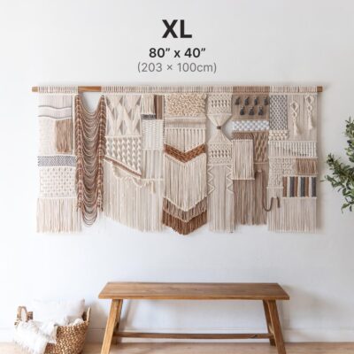 Extra Large Macrame Tapestry, Macrame Wall Hanging, Textured Tapestry, Boho Wall Art, Macrame Wall Decor, Woven Macrame Art