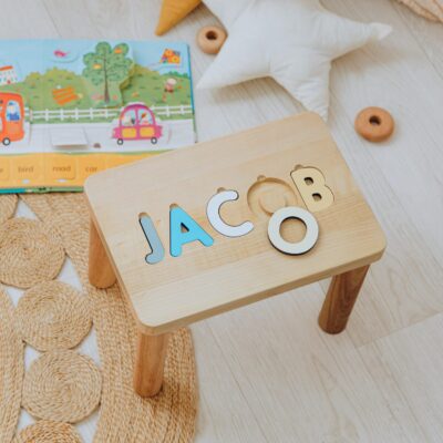 Personalized 1st Birthday Girl Gift Montessori Helper For Kids Wooden Name Puzzle 1 2 3 Year Old Gift First Easter Gift Nursery Futniture