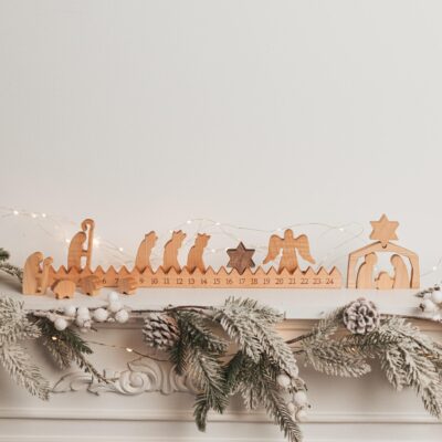 Reusable Wooden Advent Calendar With Star Nativity Scene Set Christmas Decoration Christmas Countdown Holiday Home Decor Kids Christmas Gift