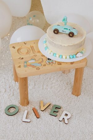 Toddler Stool Personalized Children's Step Stool with Puzzle Custom Name Puzzle 1 2 3 Year Old Gift Handmade Toys Eco Friendly Toys