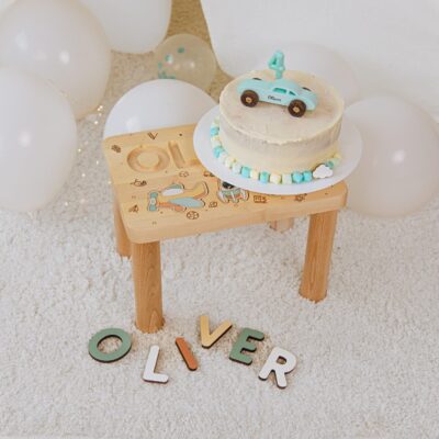 Toddler Stool Personalized Children's Step Stool with Puzzle Custom Name Puzzle 1 2 3 Year Old Gift Handmade Toys Eco Friendly Toys